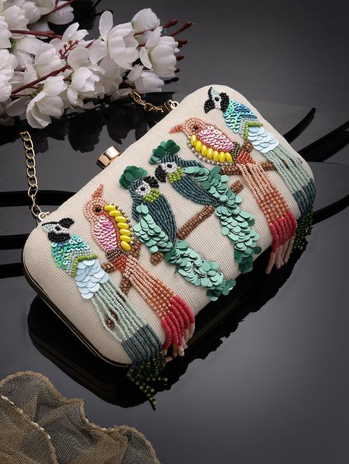 women embellished box clutch - 21463434 - Very Small Image - 1