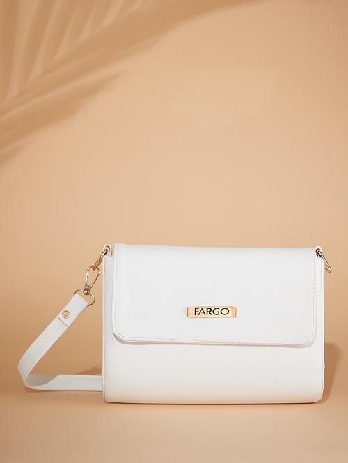 white leatherette (pu) sling bag - 21465509 - Very Small Image - 1