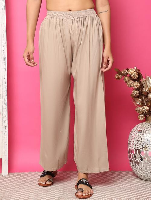 women solid straight palazzo - 21483485 - Very Small Image - 1