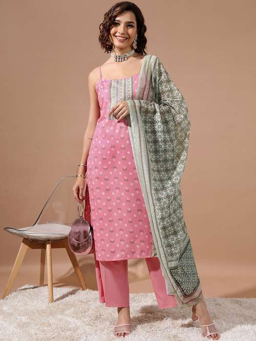 women floral kurta palazzo set with dupatta - 21486473 - Very Small Image - 1