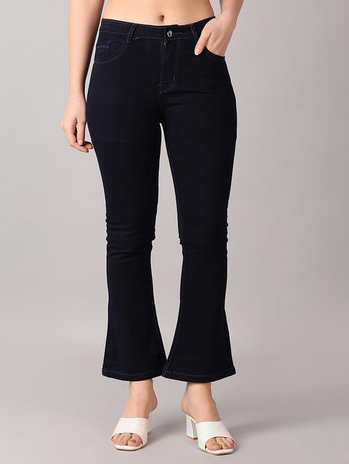 women blue plain bootcut jean - 21492305 - Very Small Image - 1