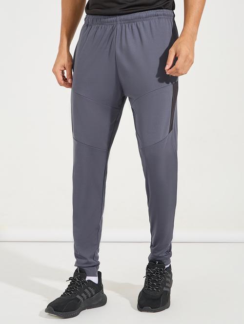 men grey cotton full length track pant - 21494209 - Very Small Image - 1