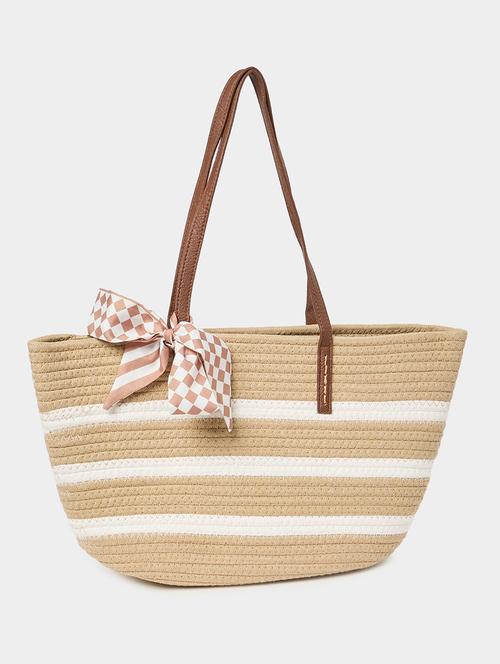 women brown jute handbag - 21494385 - Very Small Image - 1