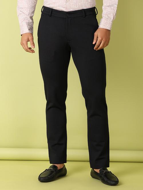 men solid flat front slim fit trouser - 21495433 - Very Small Image - 1