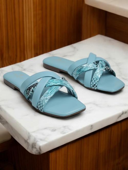 blue synthetic slip on sandals - 21500402 - Very Small Image - 1