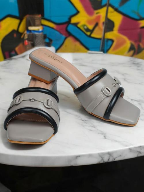black synthetic slip on sandals - 21500491 - Very Small Image - 1