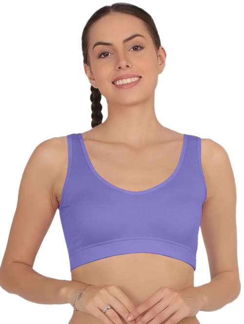 women solid full coverage sports bra - 21502823 - Very Small Image - 1