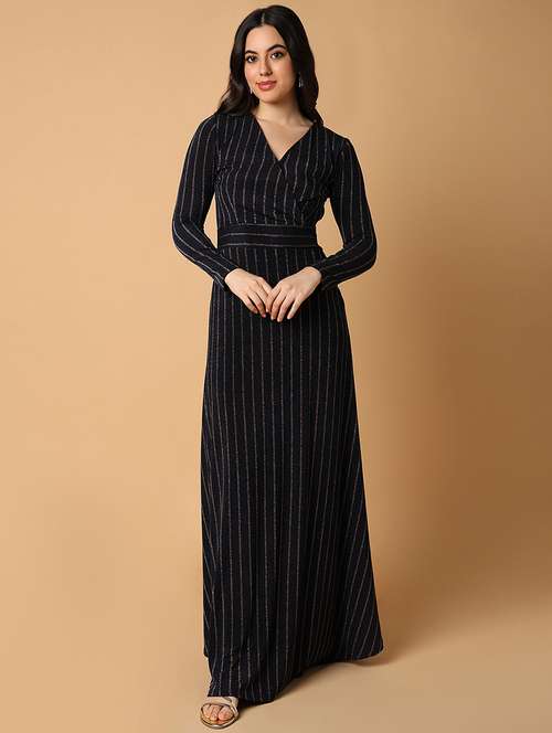 women black stripes a-line dress - 21514896 - Very Small Image - 1