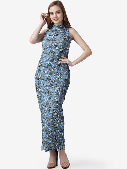 women floral printed sleeveless bodycon dress - 21523757 - Very Small Image - 1