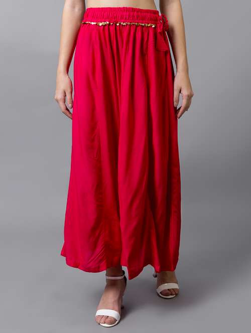women solid flared palazzo - 21535648 - Very Small Image - 1