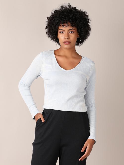 women solid long sleeves regular top - 21551560 - Very Small Image - 1