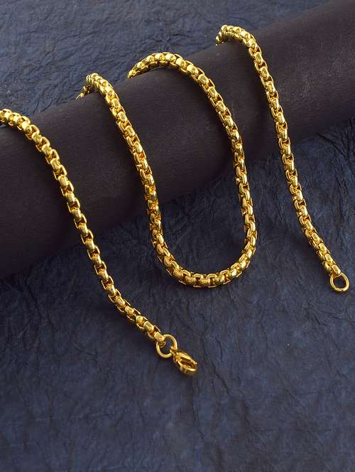 gold brass chain necklace - 21553701 - Very Small Image - 1