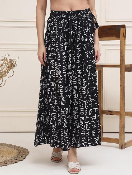 women printed flared palazzo - 21555422 - Very Small Image - 1