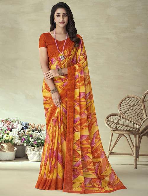 women geometric printed saree - 21567683 - Very Small Image - 1