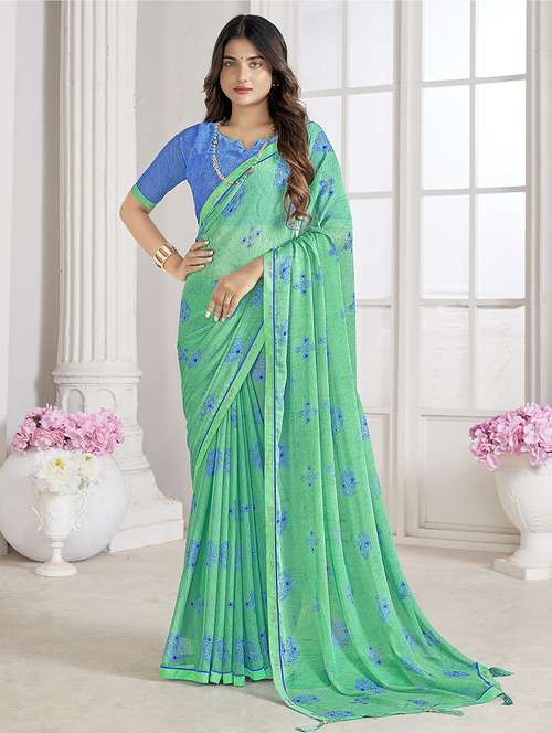 women printed saree - 21567775 - Very Small Image - 1