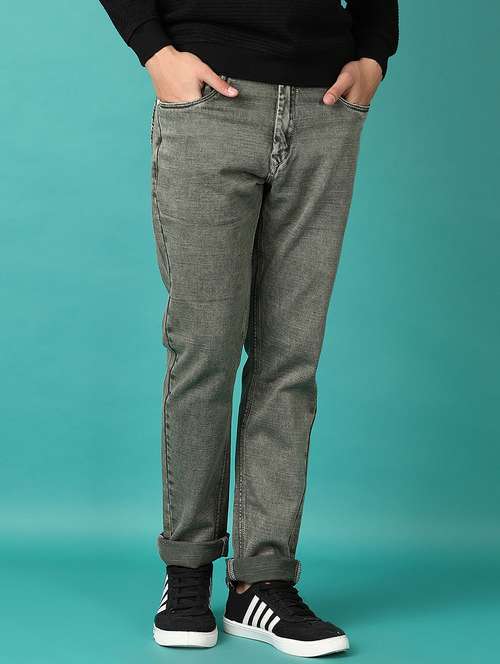 olive cotton jeans - 21580879 - Very Small Image - 1