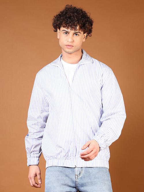 men striped long sleeves casual jacket - 21582988 - Very Small Image - 1