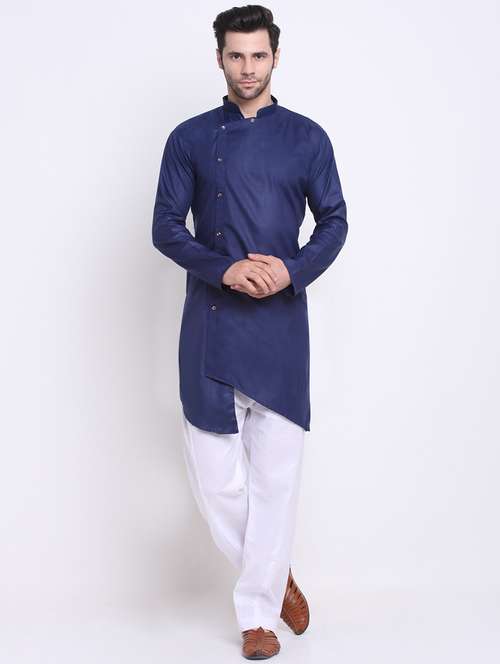 men solid long sleeve ethnic wear set - 21621416 - Very Small Image - 1