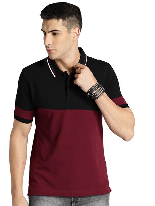 men regular fit color block polo t-shirt - 21622048 - Very Small Image - 1