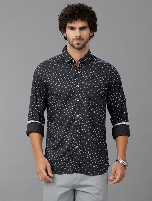 men printed long sleeve casual shirt - 21668623 - Very Small Image - 1