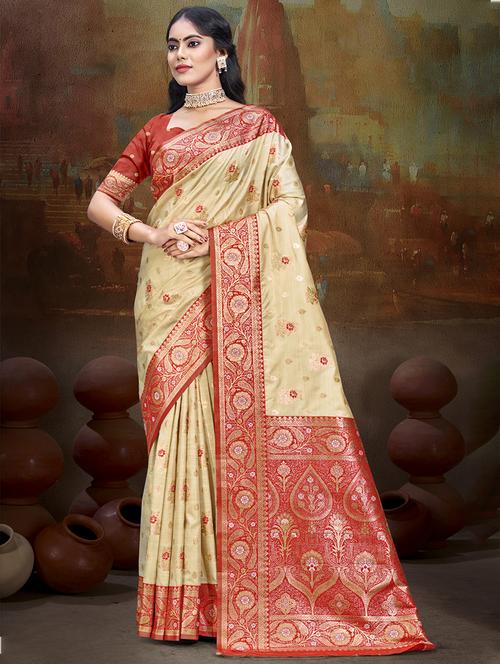 women self design bordered saree with blouse - 21671137 - Very Small Image - 1