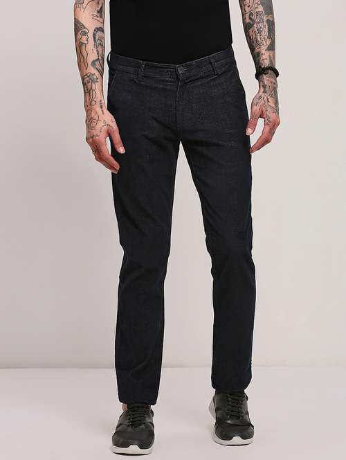 men low rise solid chinos - 21682453 - Very Small Image - 1