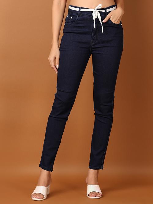 women solid high rise slim fit jean - 21705655 - Very Small Image - 1