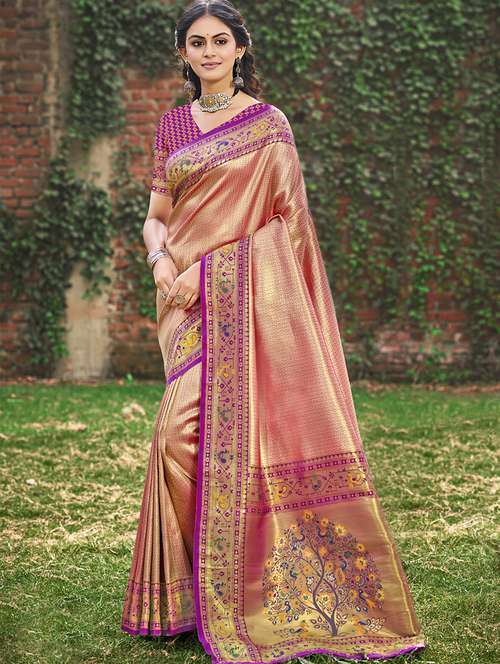 women self design paithani saree with blouse - 21708942 - Very Small Image - 1