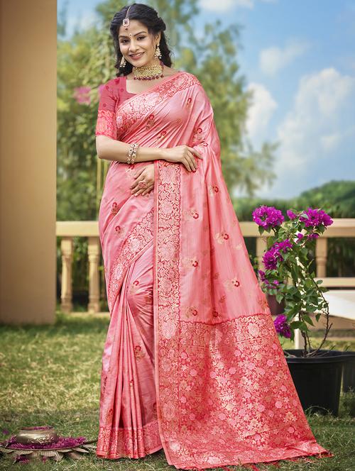 women self design banarasi saree with blouse - 21708966 - Very Small Image - 1