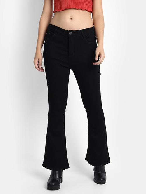 women solid low rise bootcut jeans - 21727626 - Very Small Image - 1