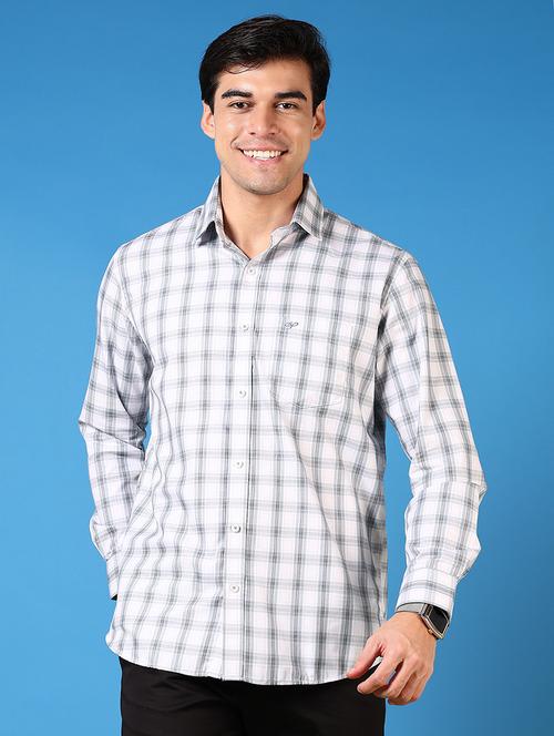 men long sleeves checkered casual shirt - 21731364 - Very Small Image - 1