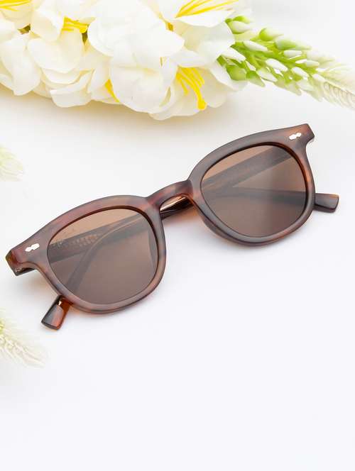 ted smith iconic uv protection demi brown sunglasses for mens womens - 21731635 - Very Small Image - 1