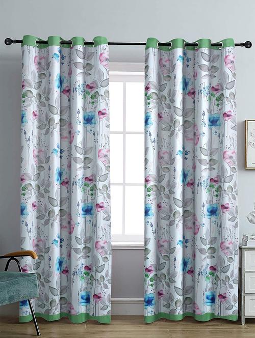 stylish and attractive printed curtains - set of 2 - 21734760 - Very Small Image - 1
