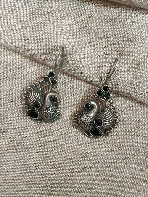 women silver brass drop earrings - 21743816 - Very Small Image - 1