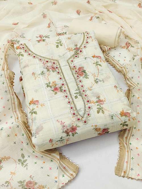 women printed unstitched suit set with dupatta - 21744078 - Very Small Image - 1