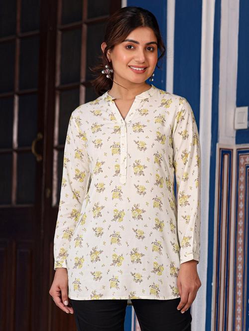 women floral print long sleeve tunic - 21747845 - Very Small Image - 1