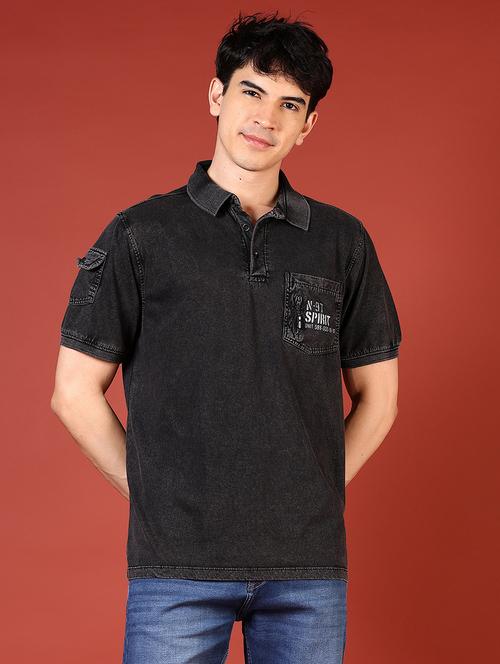 men grey short sleeve regular fit t-shirt - 21765607 - Very Small Image - 1
