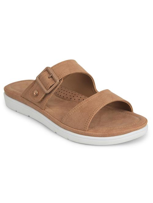 women brown slip on sandal - 21794029 - Very Small Image - 1