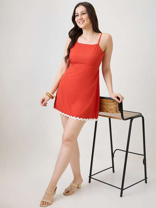 women solid sleeveless backless a-line dress - 21853713 - Very Small Image - 1