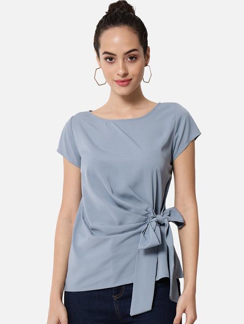 women solid round neck regular top - 21863998 - Very Small Image - 1