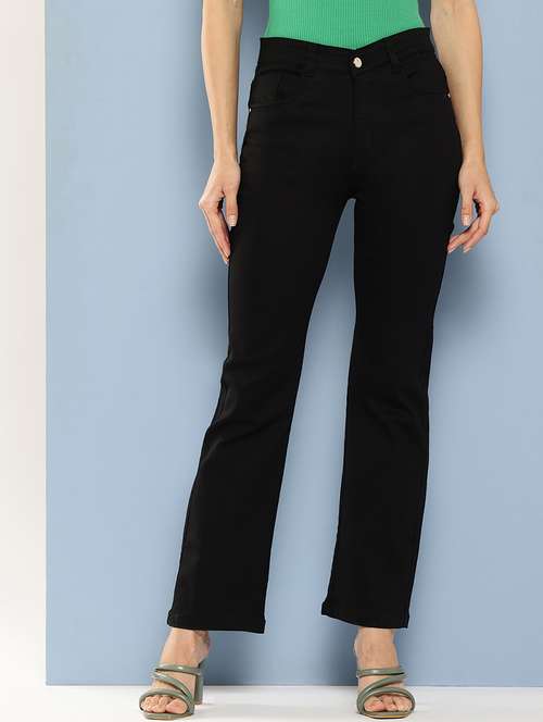 women solid high rise bootcut jean - 21880980 - Very Small Image - 1