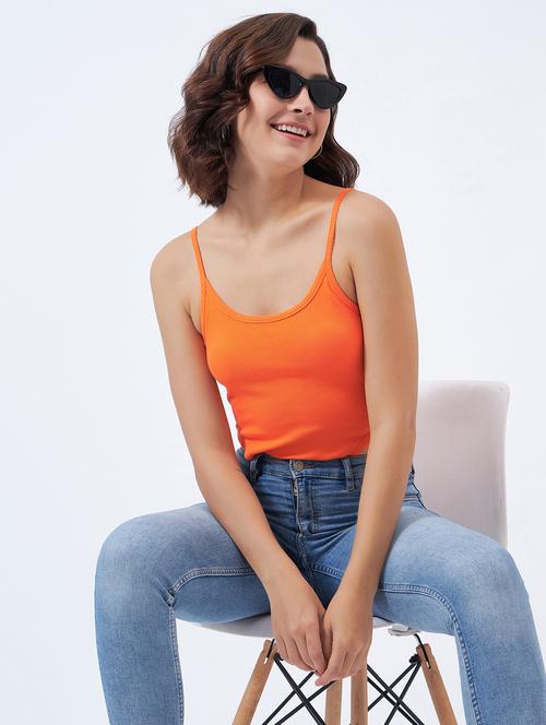 women solid shoulder strap bodysuit top - 21909069 - Very Small Image - 1