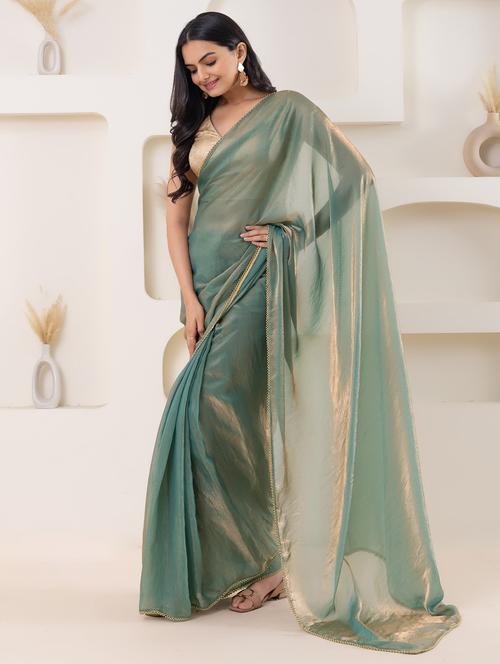 women solid ready to wear saree with blouse - 21911946 - Very Small Image - 1