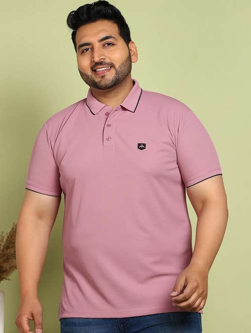 men plus size solid short sleeves polo t-shirt - 21913998 - Very Small Image - 1