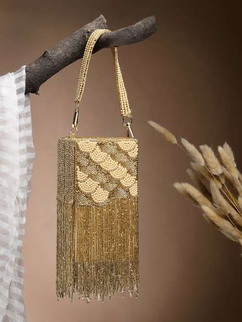 women embellished clutch with detachable strap - 21918655 - Very Small Image - 1
