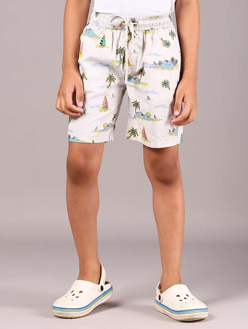 boys printed mid rise regular fit shorts - 21924448 - Very Small Image - 1