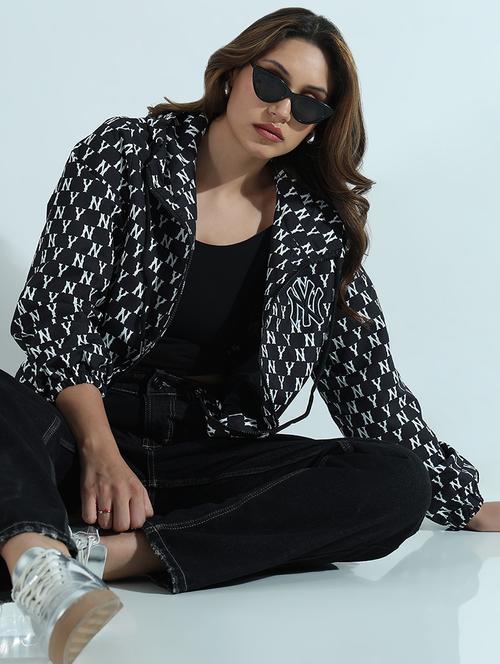 women printed long sleeve hooded jacket - 21941868 - Very Small Image - 1