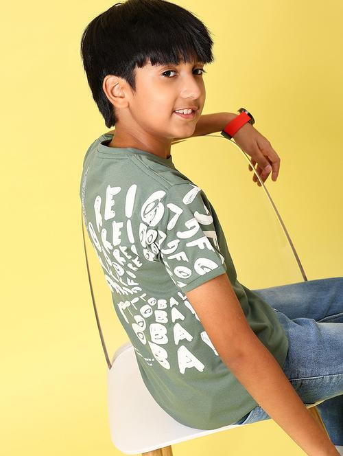 boys front & back printed round neck t-shirt - 21943525 - Very Small Image - 1