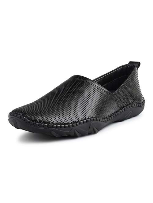 men black slip on mojari - 21956967 - Very Small Image - 1