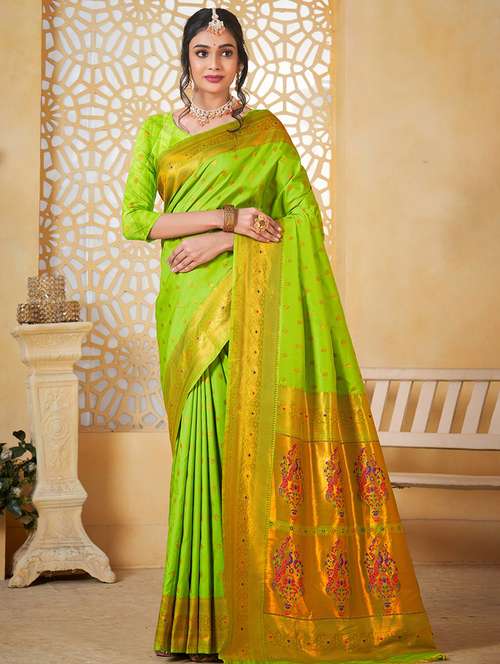 women self design paithani saree with blouse - 21960476 - Very Small Image - 1